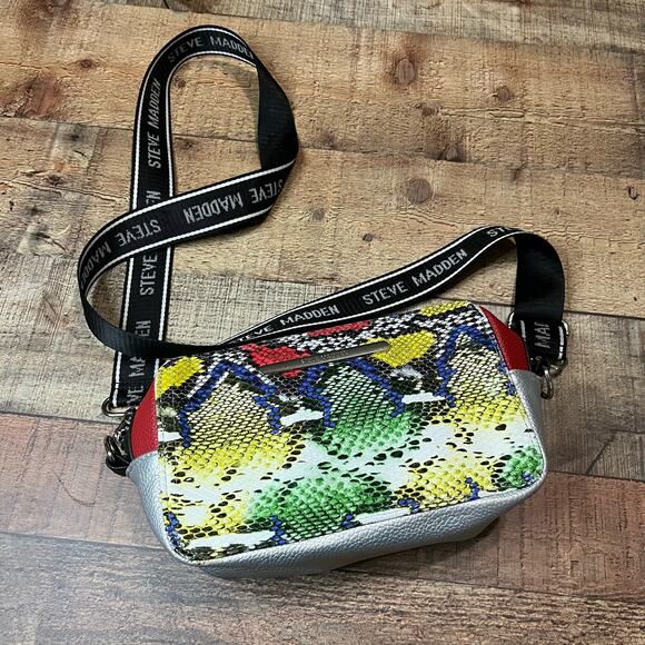 Steve Madden Handbags - Steve Madden | Primary Color Reptile Print Rectangle Crossbody Bag